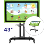 Интерактивный стол логопеда "Антошка", трансформер, 43''