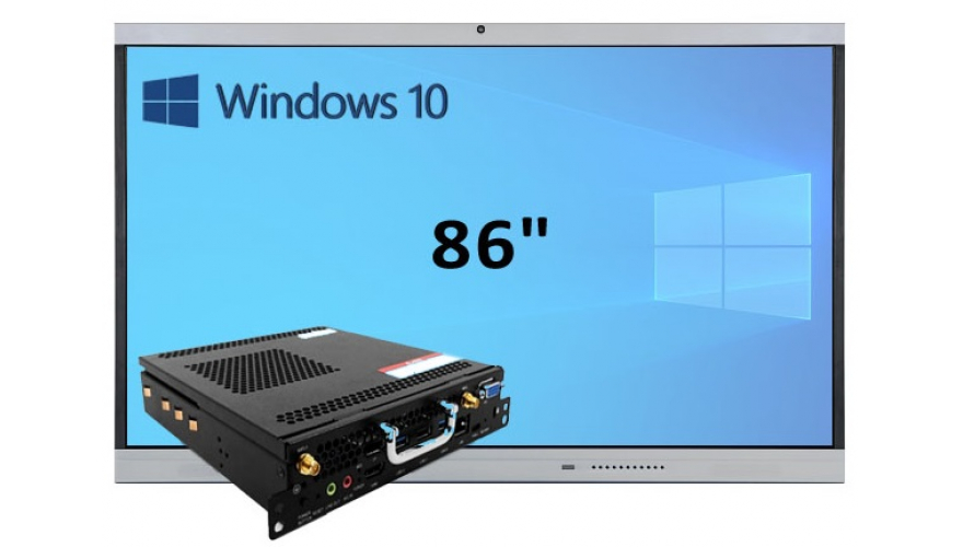 Интерактивная панель 86" (встроенный ПК Win10, Intel i5)